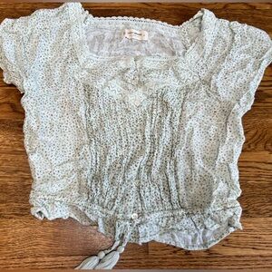 Lucky Brand Green Buttons Blouse